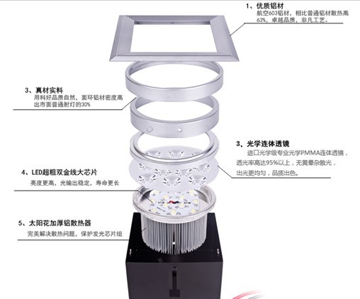 60Hz Recessed LED Grille Spot Light 18W 60 ° , Home LED Spot Lighting Lamp