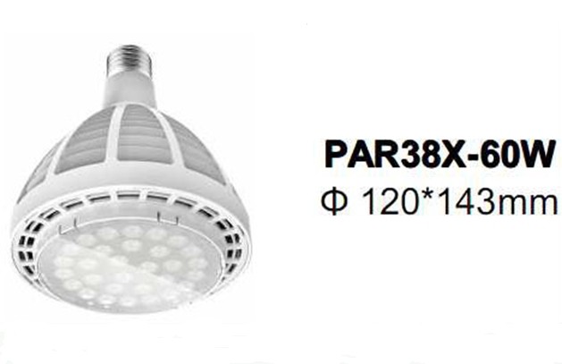 30W 60W E26 E27 Led Spot Lighting Bulb High Power , Built In Cooling Fan
